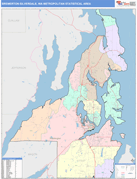 Bremerton-Silverdale Metro Area Digital Map Color Cast Style